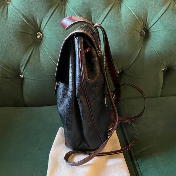 Bally Brown & Black Backpak Purse - Picture 4 of 7